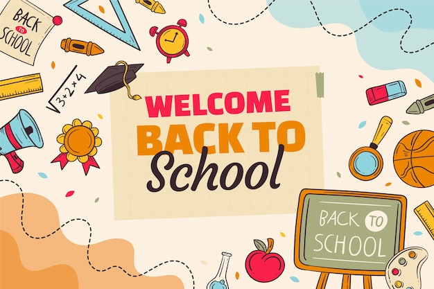 Free vector background for back to school season celebration