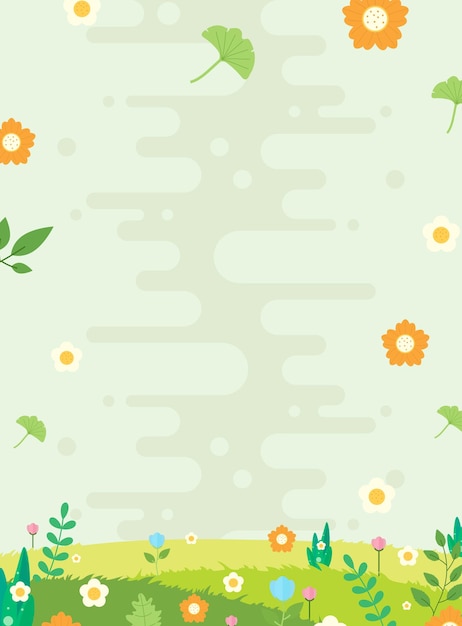 Vector floral background with place for your text
