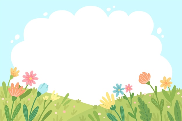 Free vector natural background with flowers